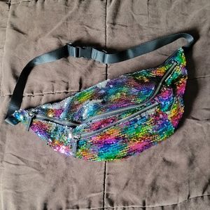 Multicolor Sequin Fanny Pack Cross Bag